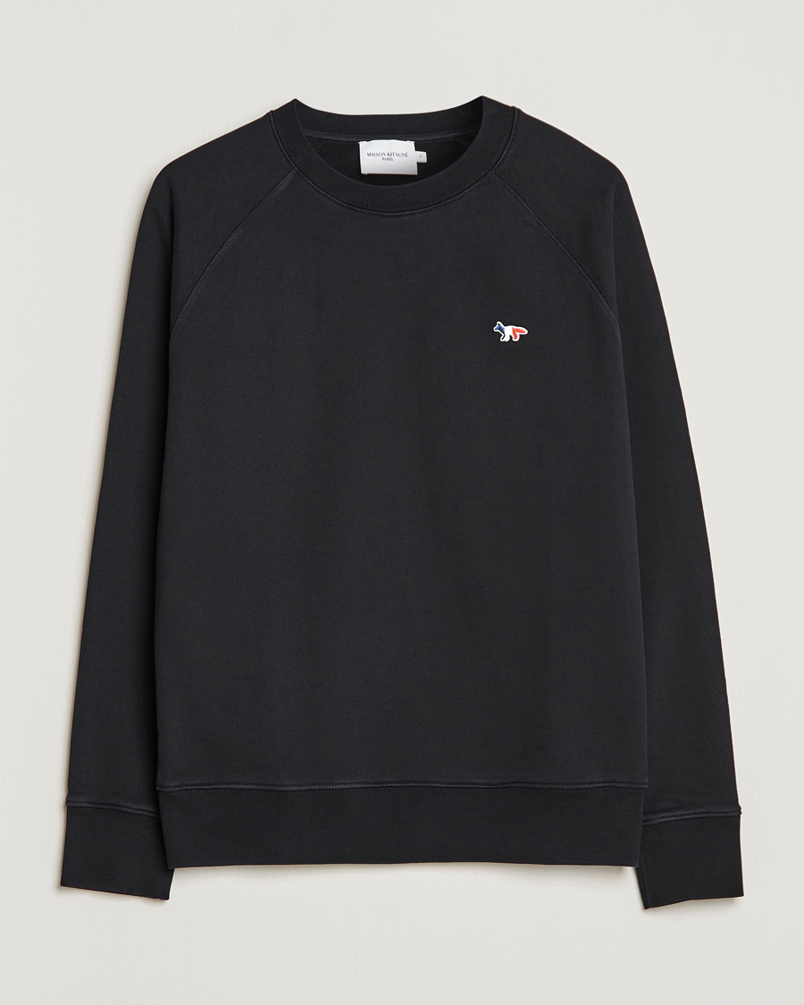 Men | Sweaters & Knitwear | Maison Kitsuné | Tricolor Fox Sweatshirt Black