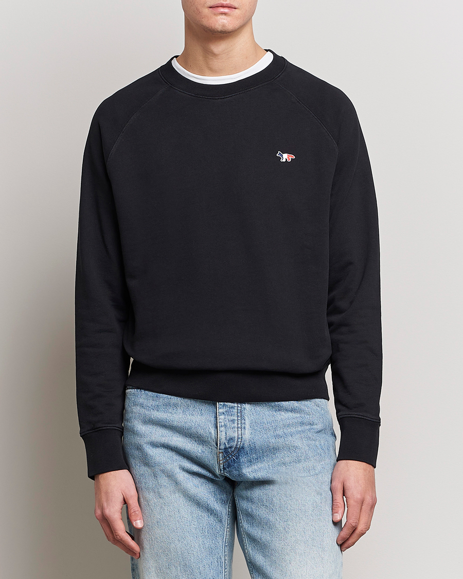 Maison Kitsuné Tricolor Fox Sweatshirt Black at CareOfCarl.com