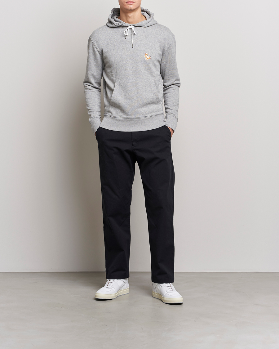 Men | Sweaters & Knitwear | Maison Kitsuné | Chillax Fox Hoodie Light Grey