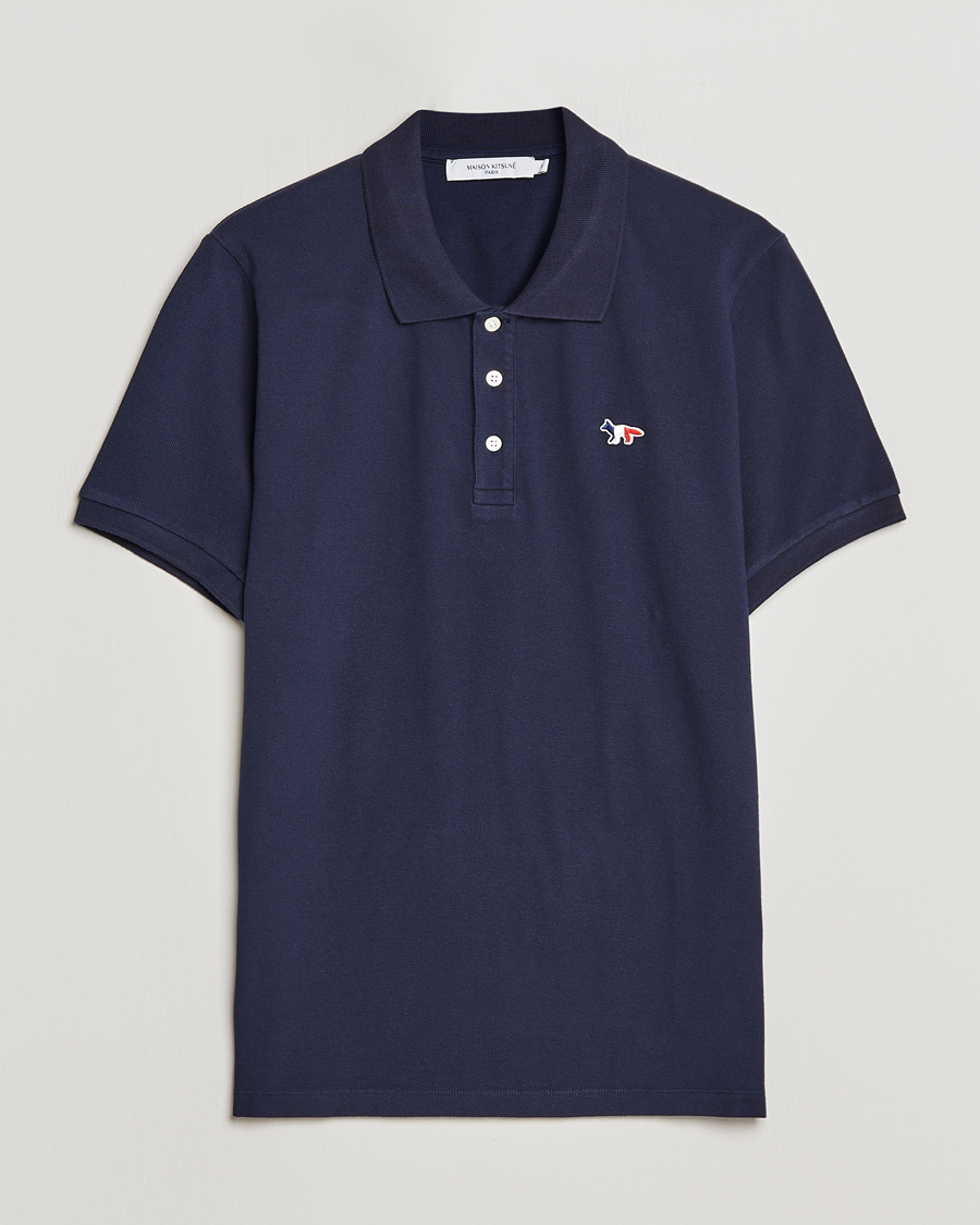 Men | Polo Shirts | Maison Kitsuné | Tricolor Fox Polo Navy