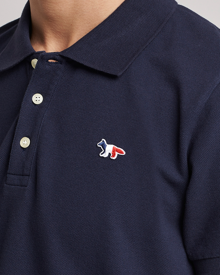 Men | Polo Shirts | Maison Kitsuné | Tricolor Fox Polo Navy