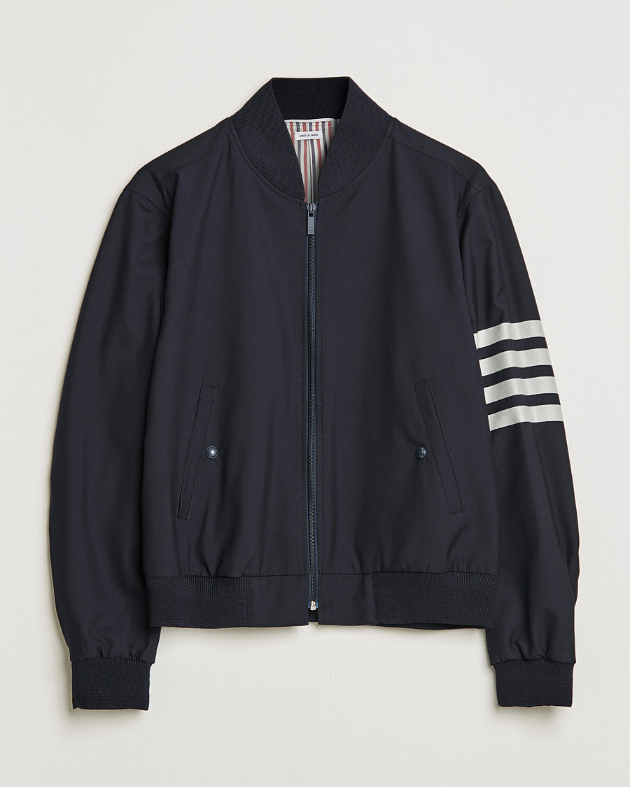 Men | Coats & Jackets | Thom Browne | 4-Bar Blouson Jacket Navy