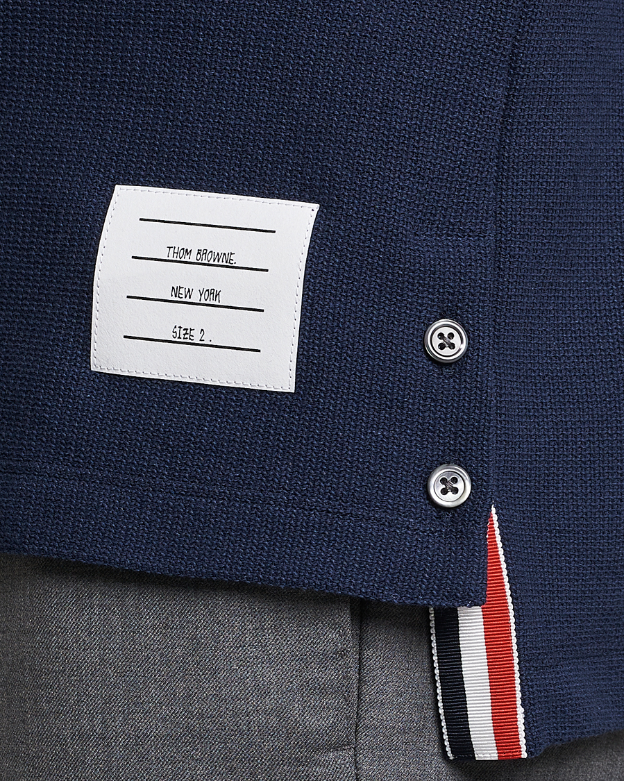 Men | Polo Shirts | Thom Browne | RWB Stripe Polo Shirt Navy