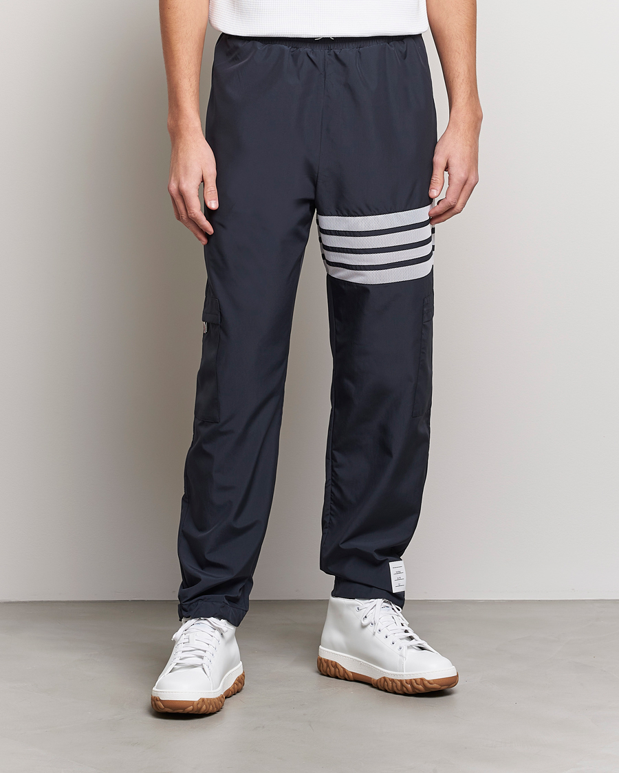 Men | Drawstring Trousers | Thom Browne | Packable Ripstop Trousers Navy