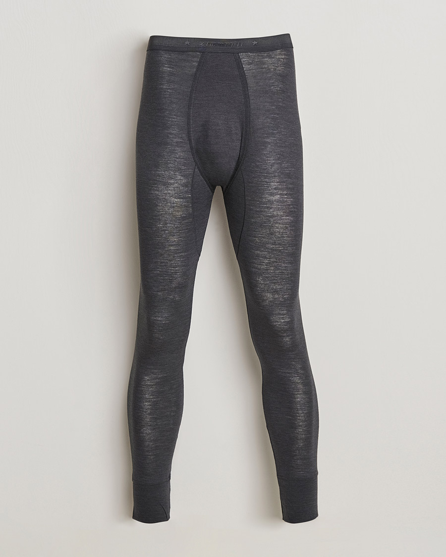 Men | Underwear & Socks | Zimmerli of Switzerland | Wool/Silk Long Johns Charcoal