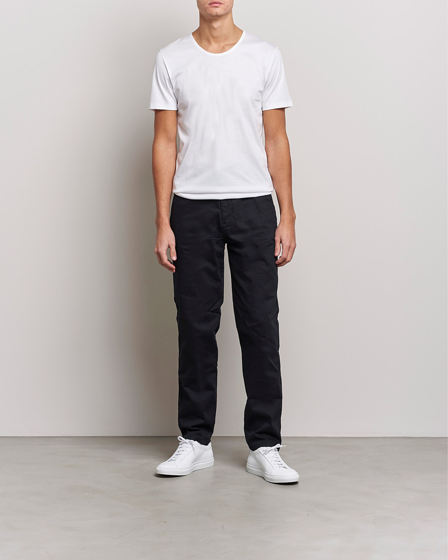 Men | T-Shirts | Zimmerli of Switzerland | Sea Island Cotton Crew Neck T-Shirt White