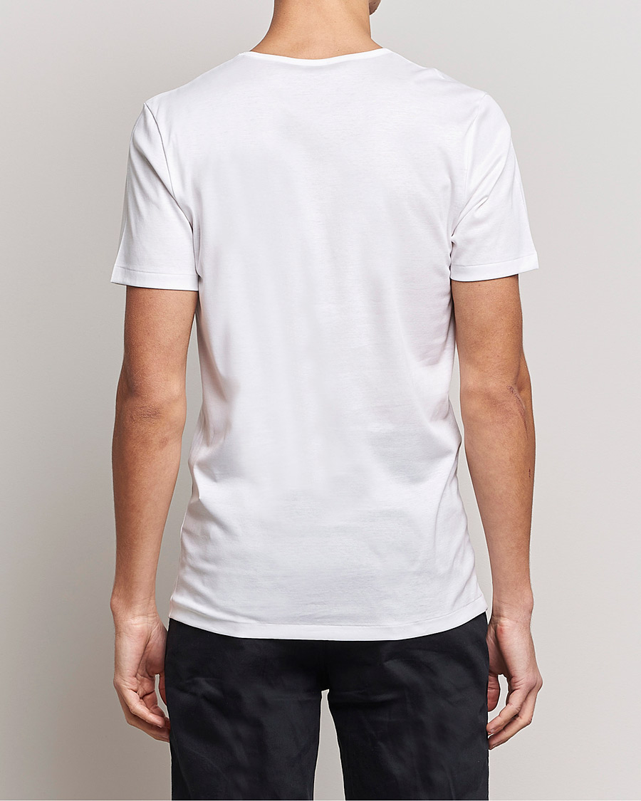 Men | T-Shirts | Zimmerli of Switzerland | Sea Island Cotton Crew Neck T-Shirt White