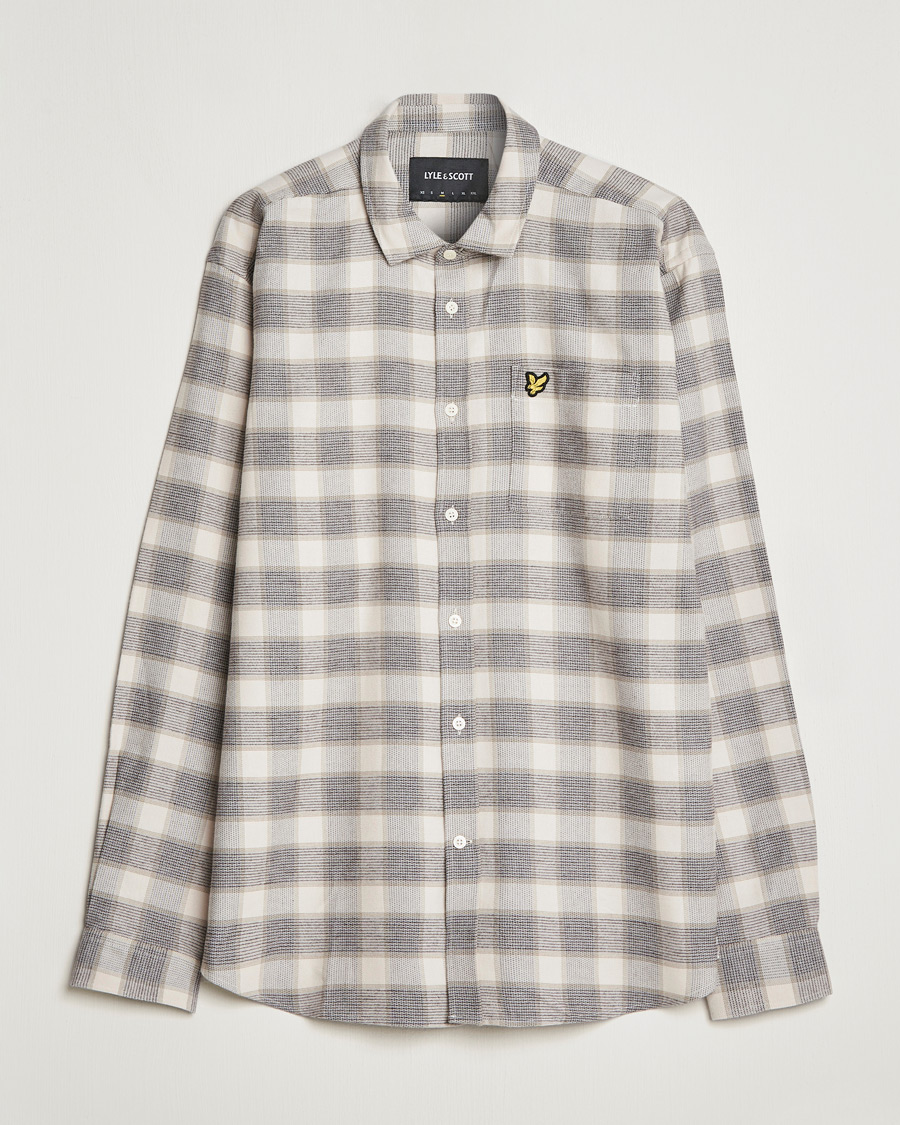 Men | Shirts | Lyle & Scott | Checked Cotton Shirt Taupe