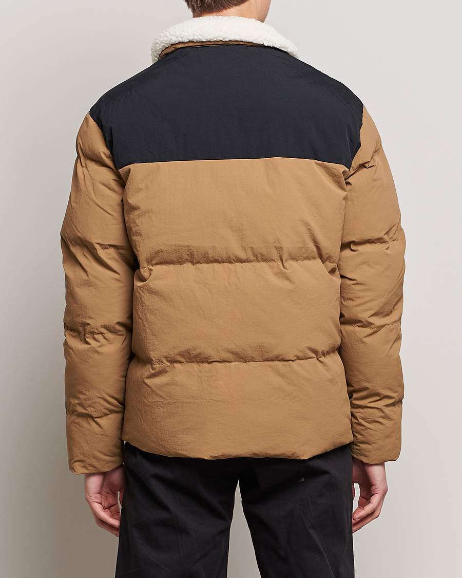 Men | Coats & Jackets | Lyle & Scott | Borg Collor Puffer Jacket Camel Bronze