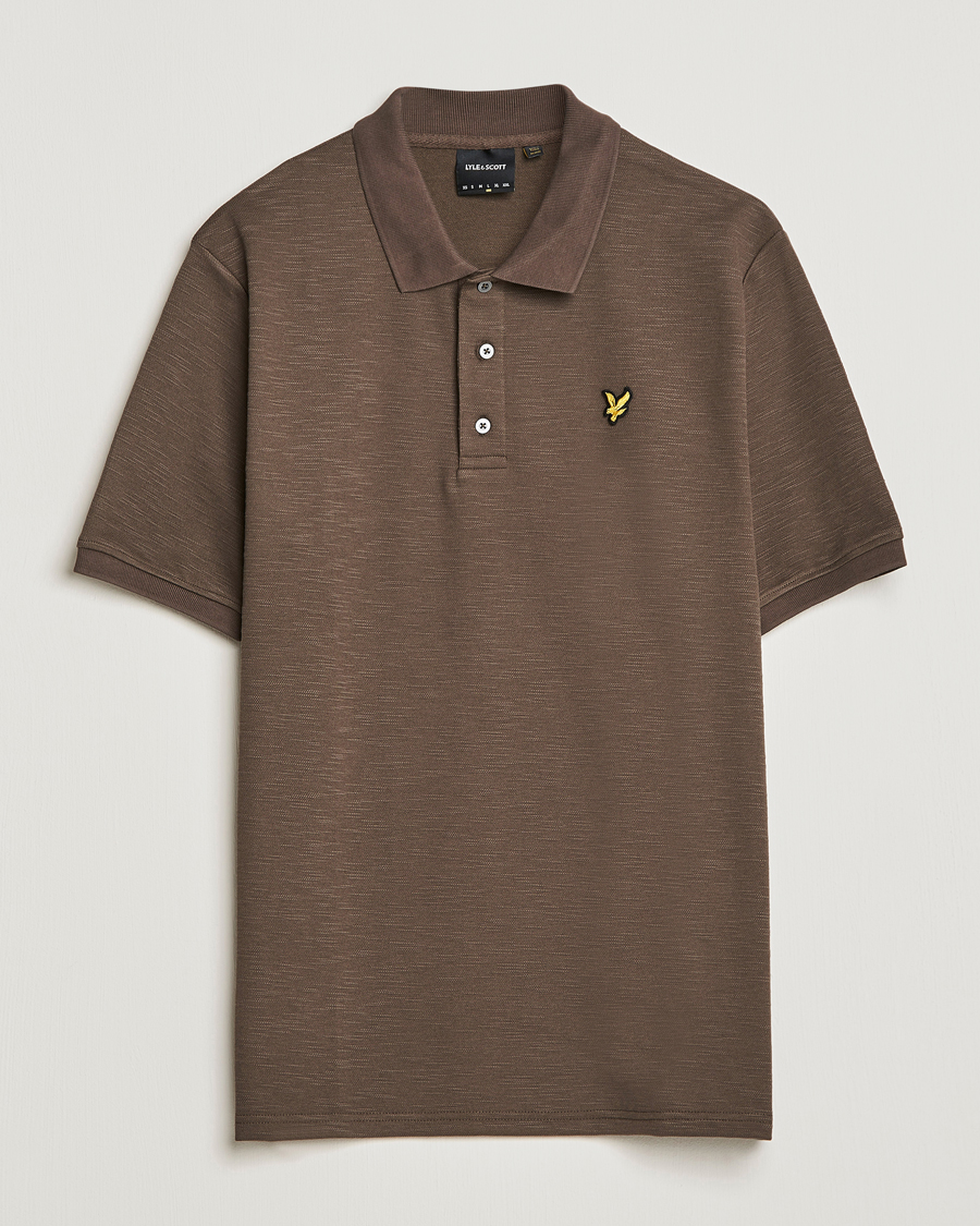 Men | Polo Shirts | Lyle & Scott | Chunky Slub Pique Polo Form Green