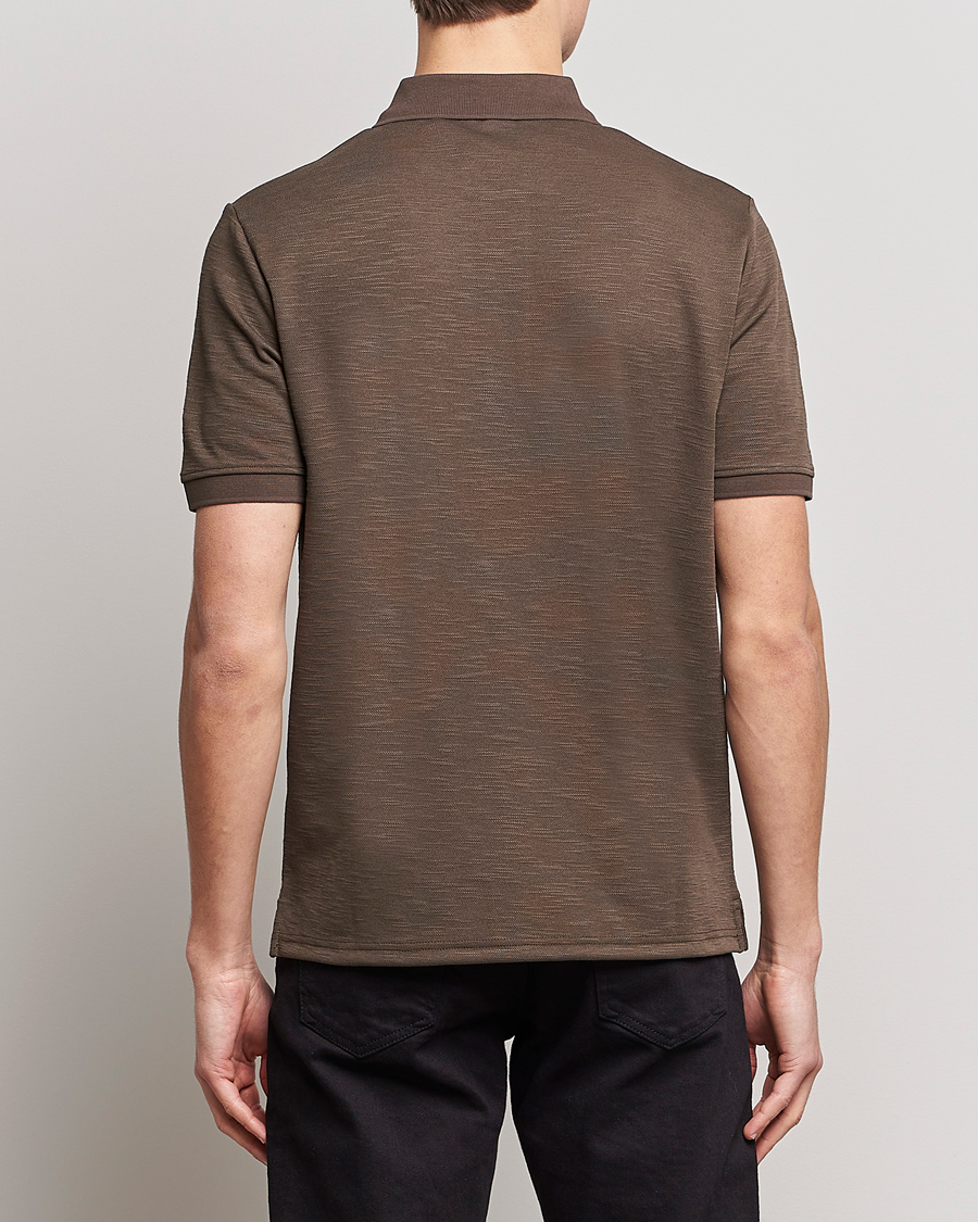 Men | Polo Shirts | Lyle & Scott | Chunky Slub Pique Polo Form Green