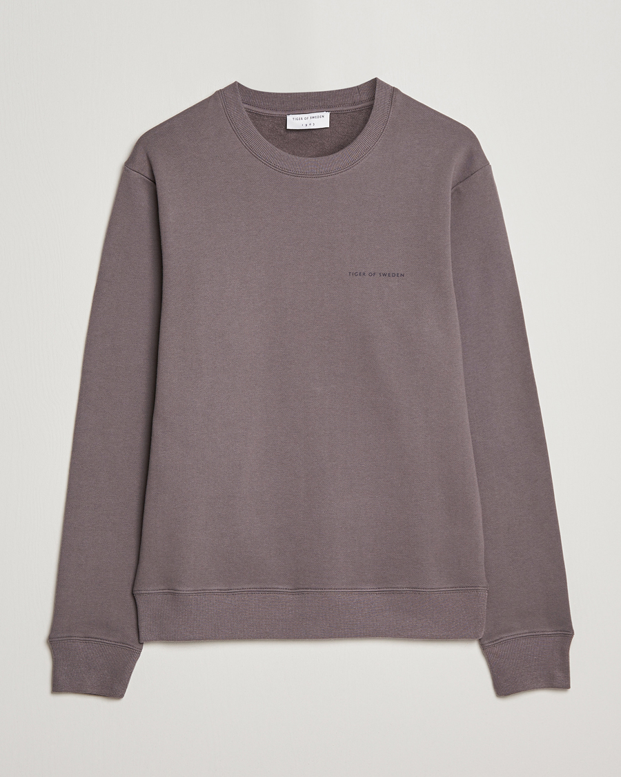 Men | Sweaters & Knitwear | Tiger of Sweden | Emerson Cotton Sweatshirt Ash Grey