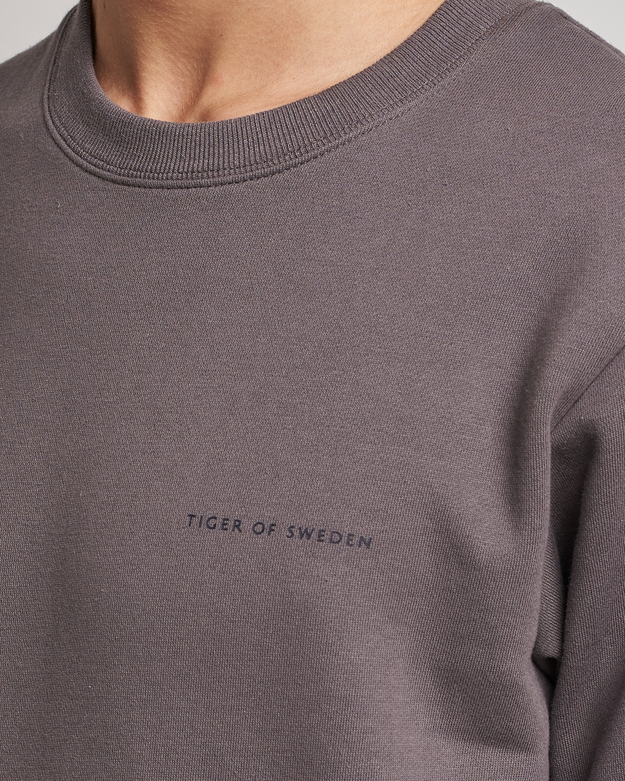 Men | Sweaters & Knitwear | Tiger of Sweden | Emerson Cotton Sweatshirt Ash Grey