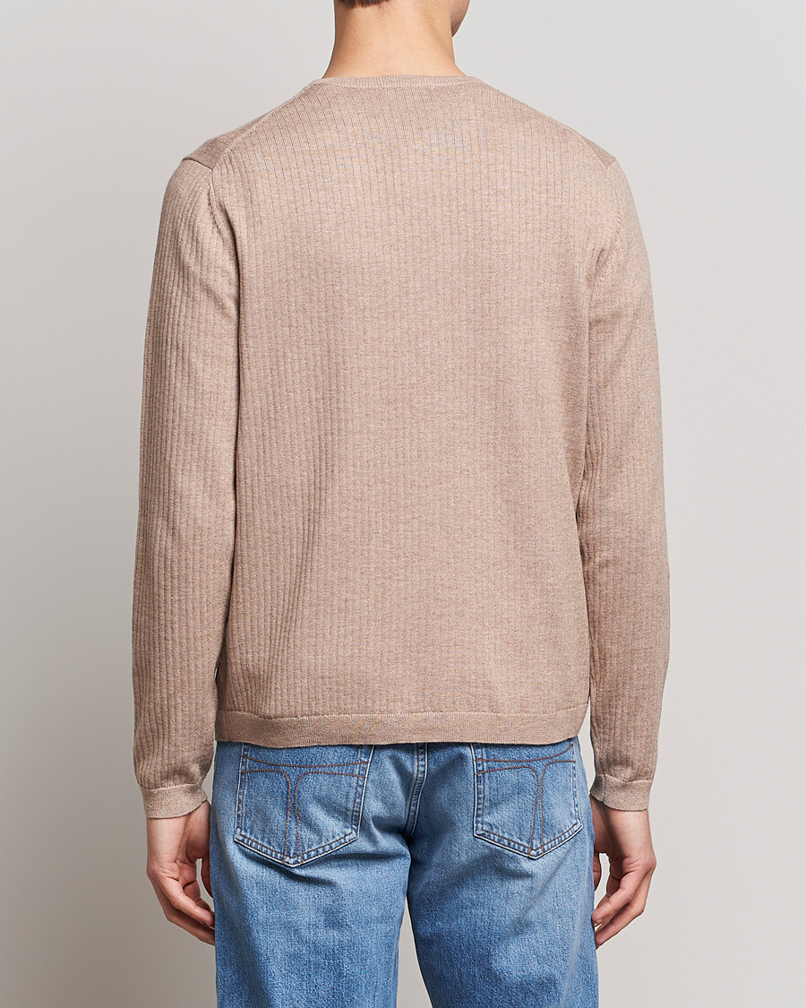 Men | Sweaters & Knitwear | Tiger of Sweden | Nassau Cotton Wool Knitted Sweater Beigie Melange