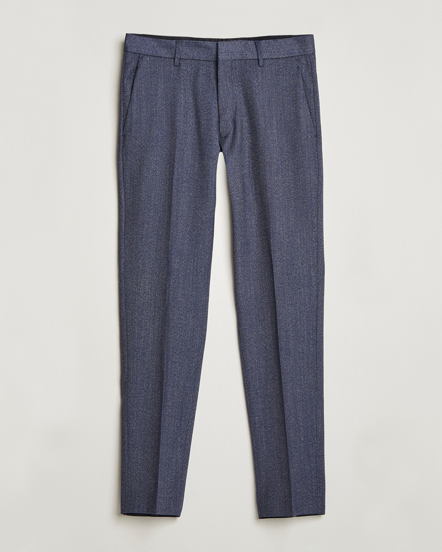Men | Trousers | Tiger of Sweden | Tenutas Wool Trousers Dusty Blue