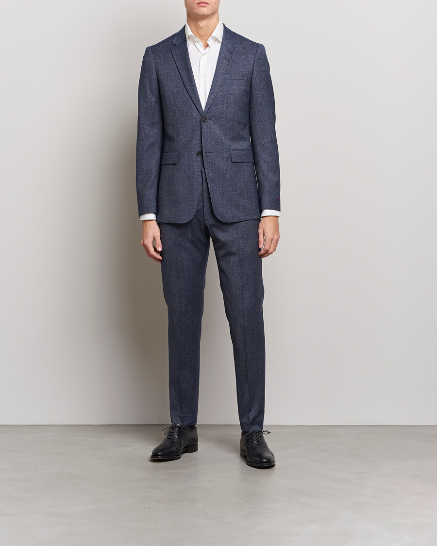 Men | Trousers | Tiger of Sweden | Tenutas Wool Trousers Dusty Blue