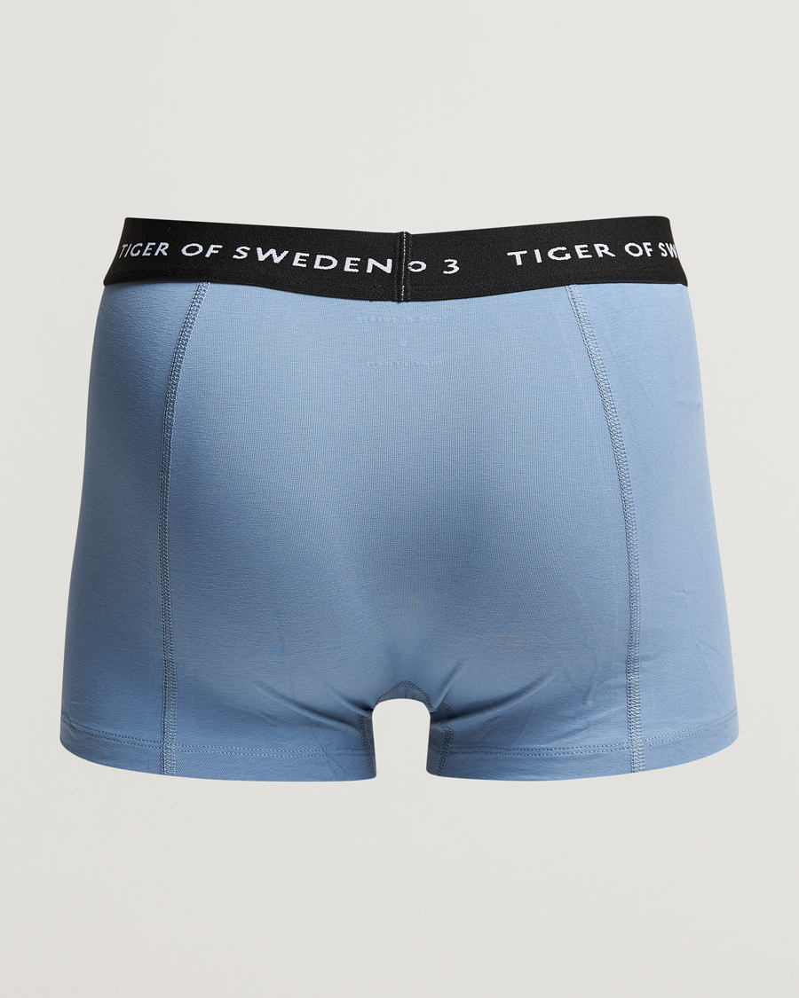 Men | Underwear & Socks | Tiger of Sweden | Hermod 3-Pack Organic Cotton Trunck Light Blue Black