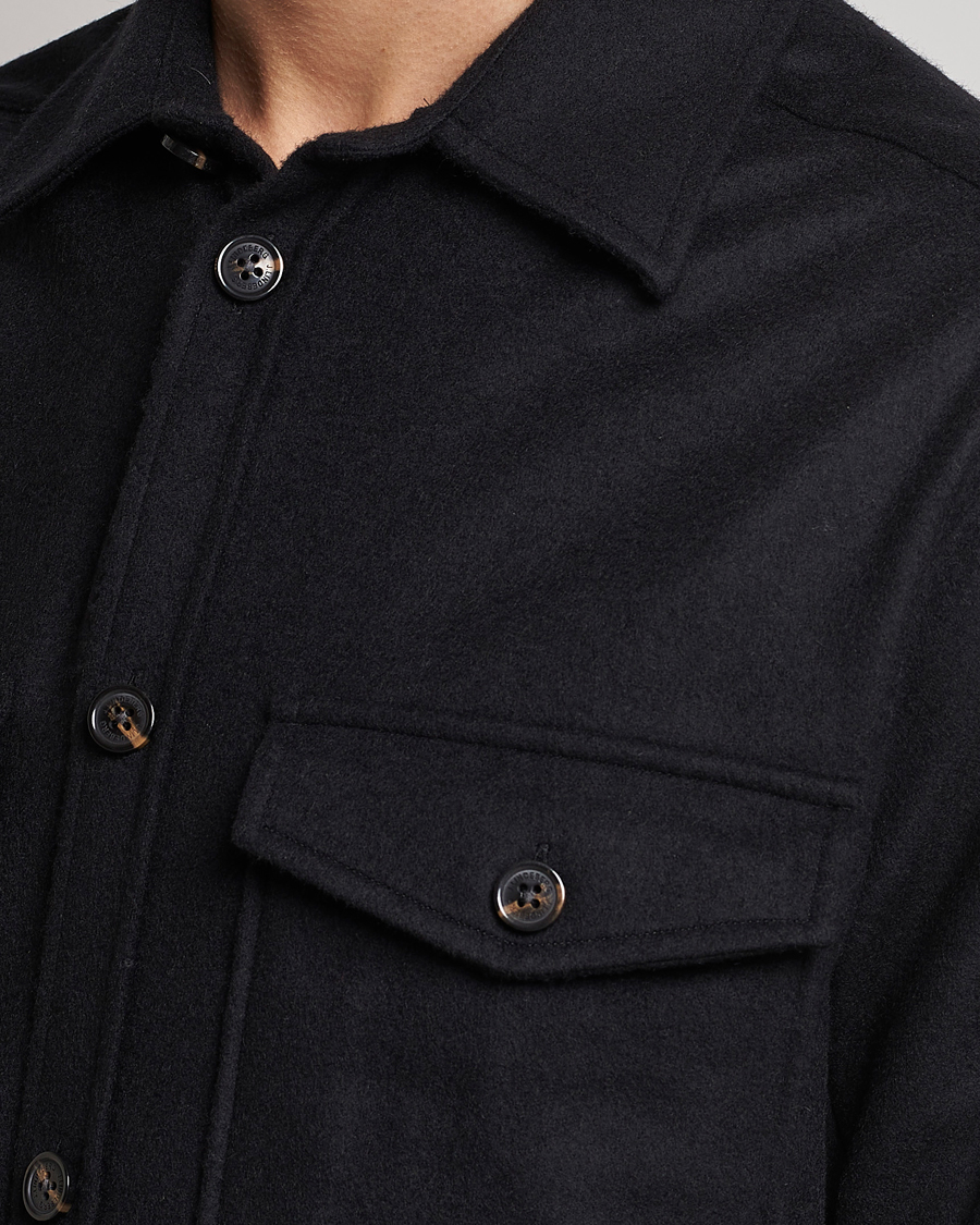Men | Shirts | J.Lindeberg | Silas Regular Wool Mix Overshirt Black