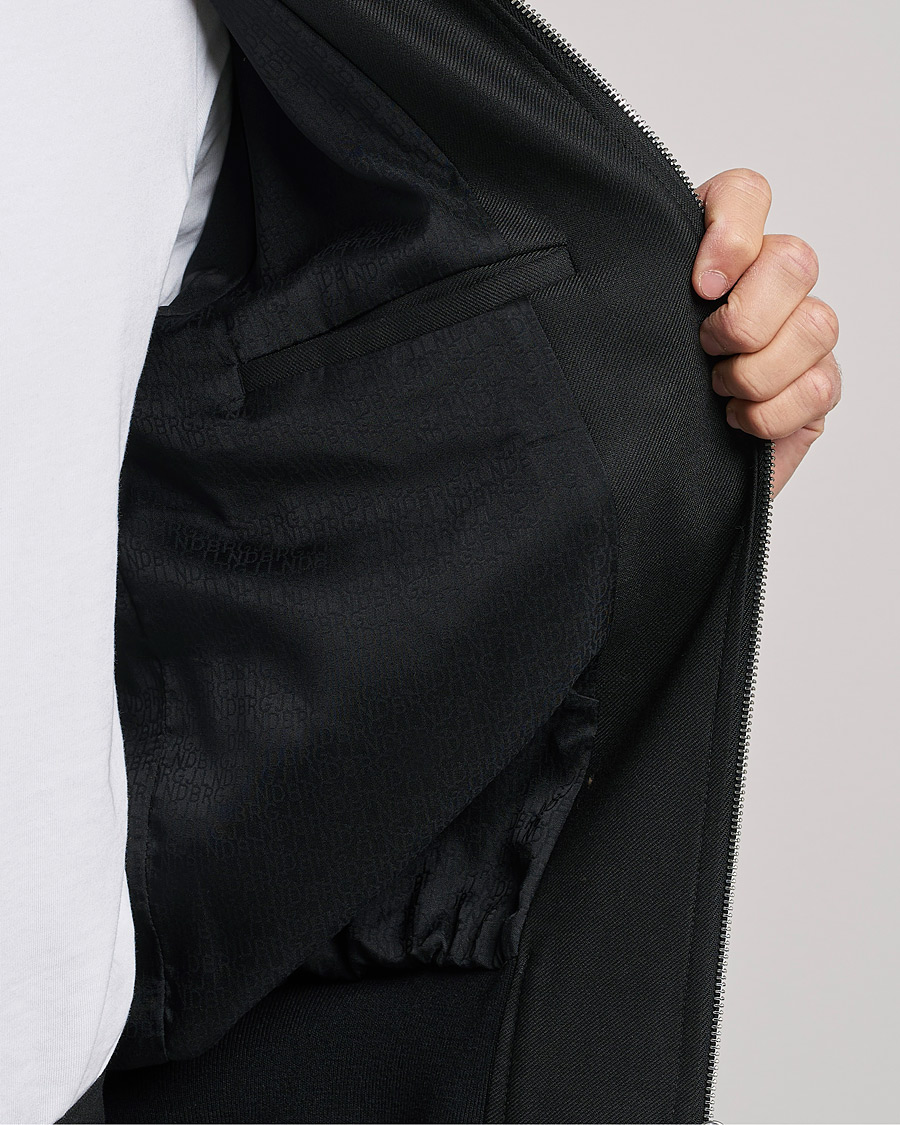 Men | Coats & Jackets | J.Lindeberg | Thom Bomber Wool Twill Jacket Black