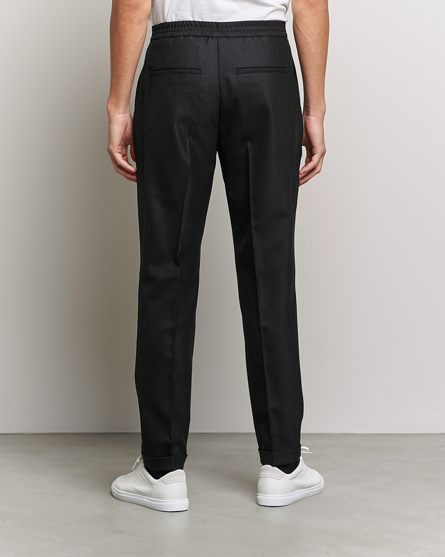 Men | Trousers | J.Lindeberg | Sasha Wool Twill Pants Black