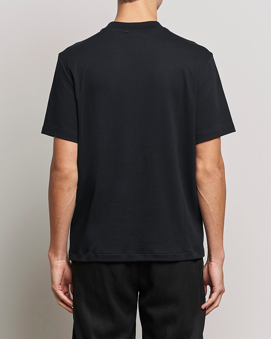Men | T-Shirts | J.Lindeberg | Adnan Patch Mock Neck Tee Black