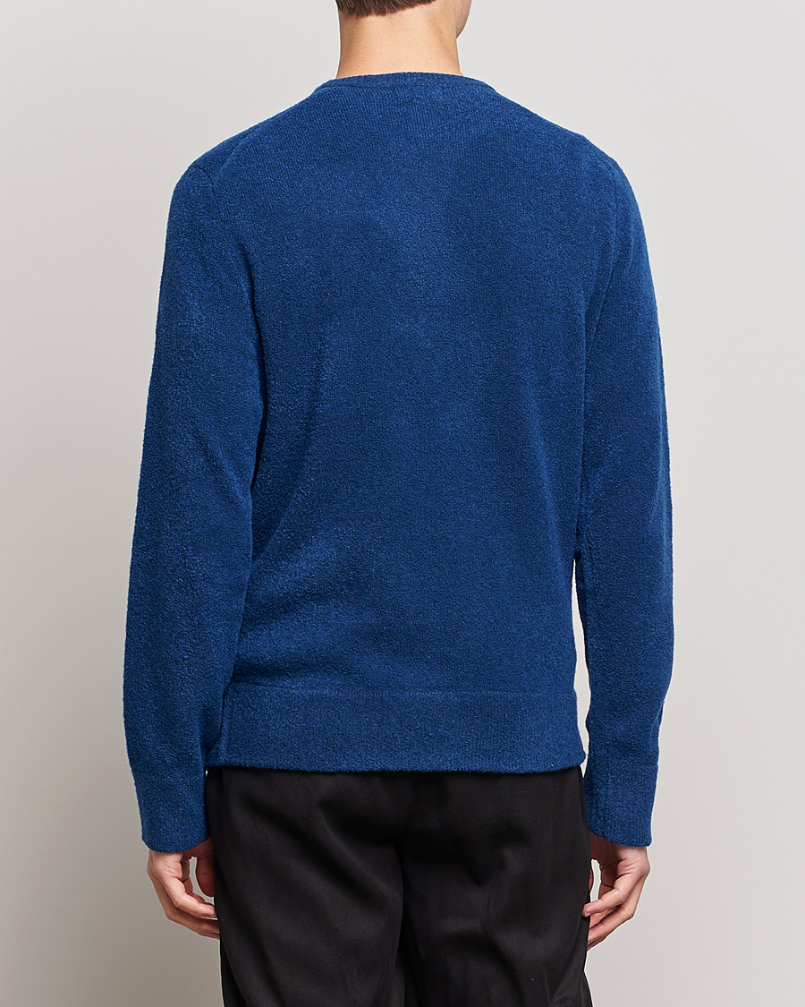 Men | Sweaters & Knitwear | J.Lindeberg | Yuri Merino Logo Crew Neck Sweater Navy Peony