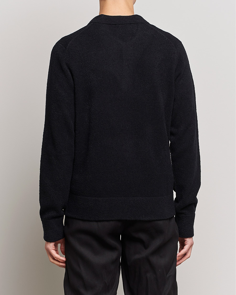 Men | Sweaters & Knitwear | J.Lindeberg | Yann Merino Logo PoloShirt Black