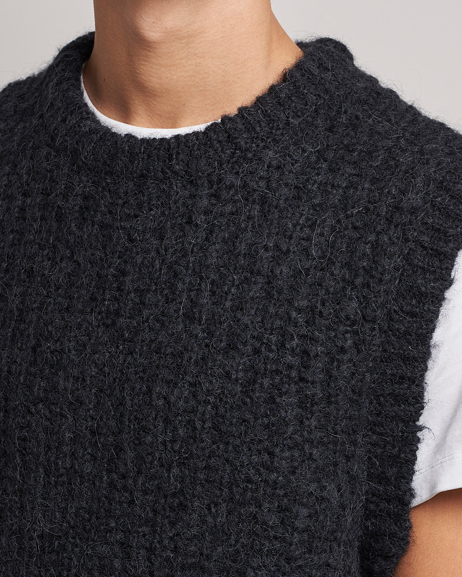 Men | Sweaters & Knitwear | J.Lindeberg | Alfons Wool Slipover Black