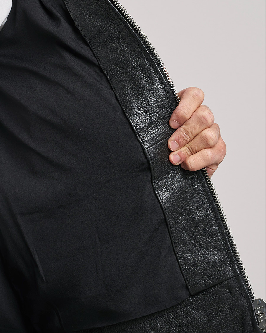 Men | Coats & Jackets | J.Lindeberg | Grizzly Sheepskin Leather Jacket Chipmunk