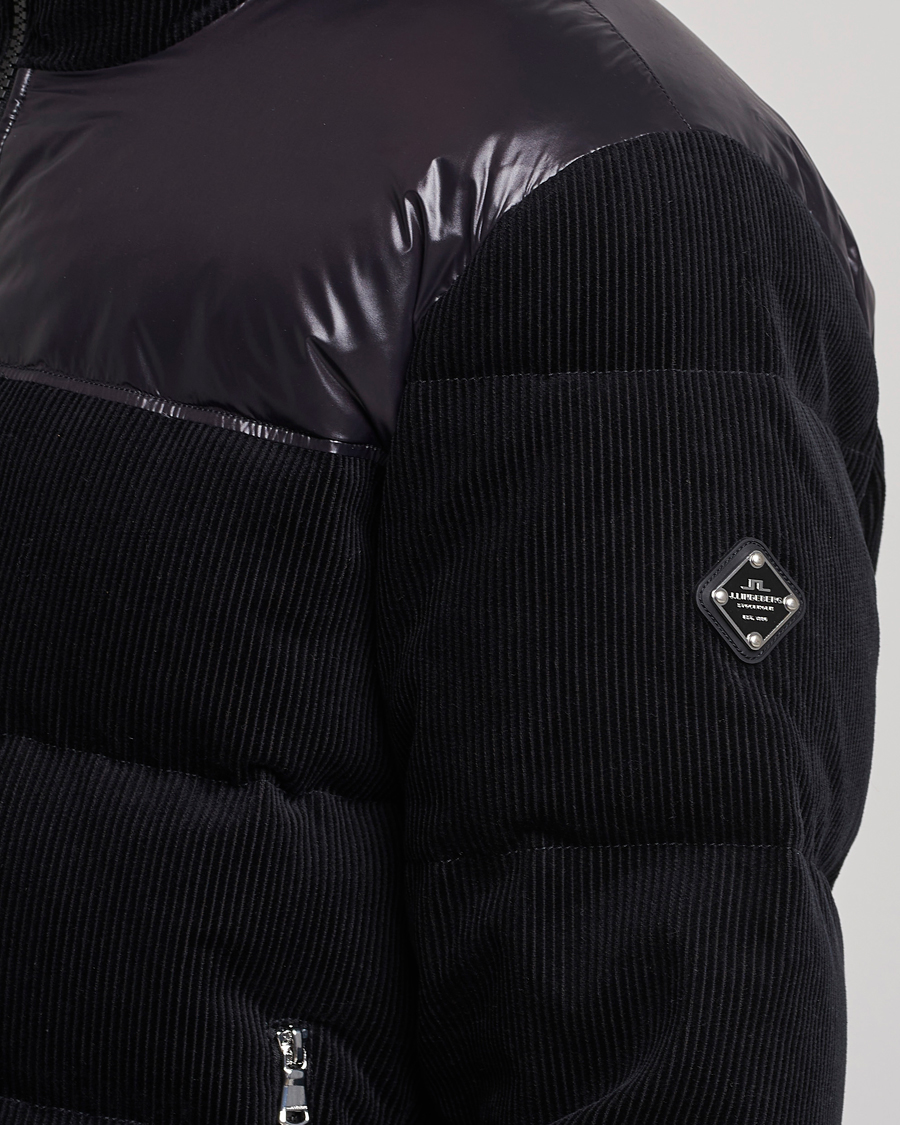 Men | Coats & Jackets | J.Lindeberg | Baker Cord Down Jacket Black