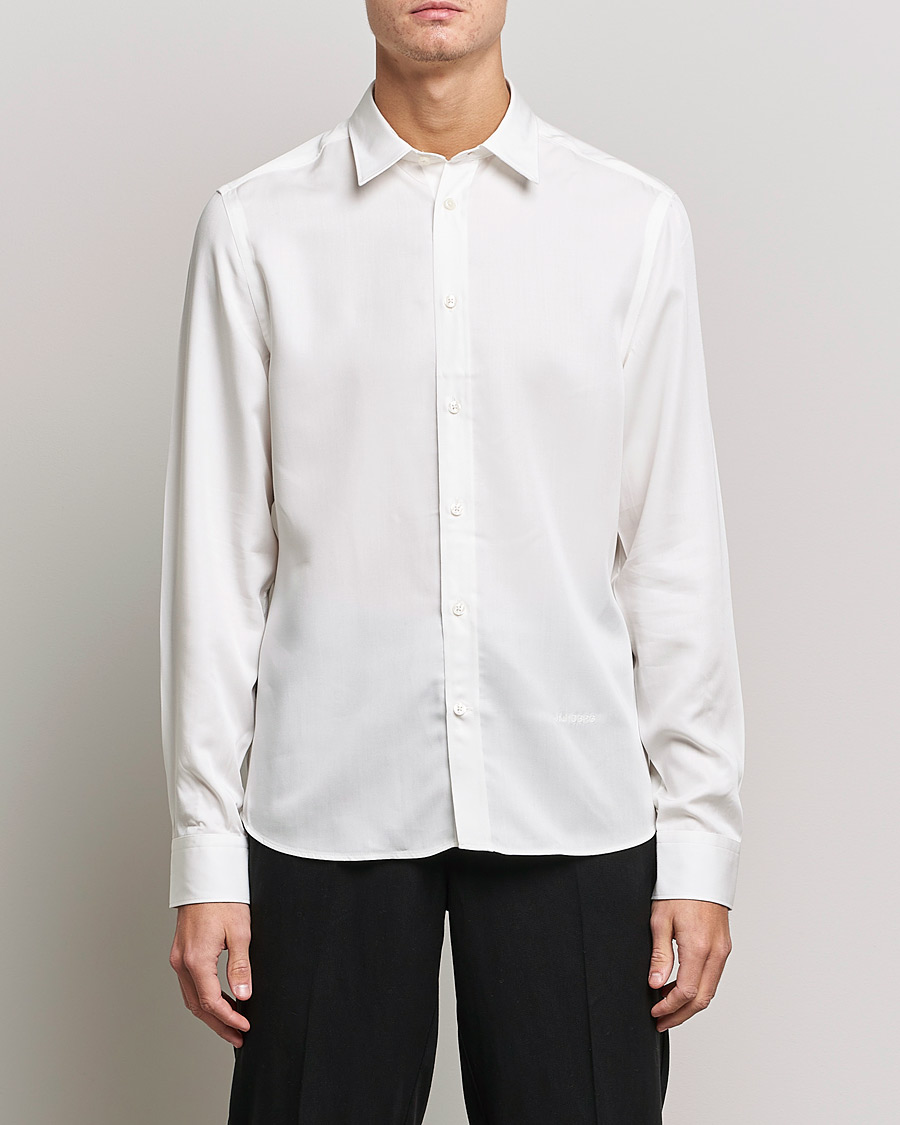 Men | Casual Shirts | J.Lindeberg | Slim Fit Tencel Shirt Cloud White