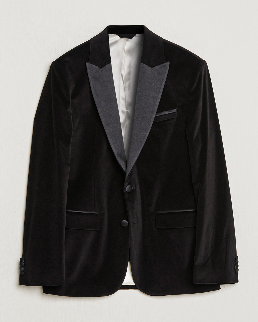 Men | Blazers | J.Lindeberg | Lenny Velvet Blazer Black