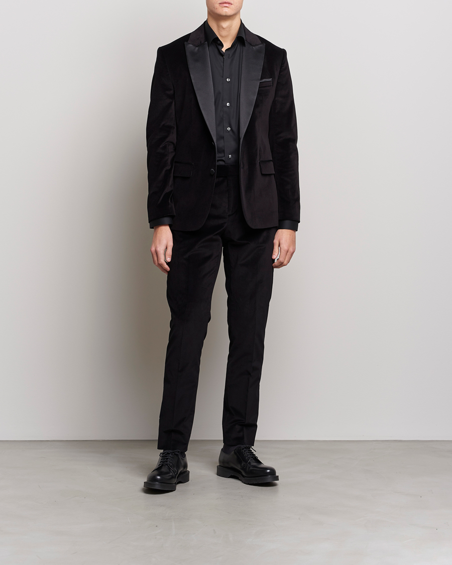 Men | Trousers | J.Lindeberg | Liam Velvet Trousers Black