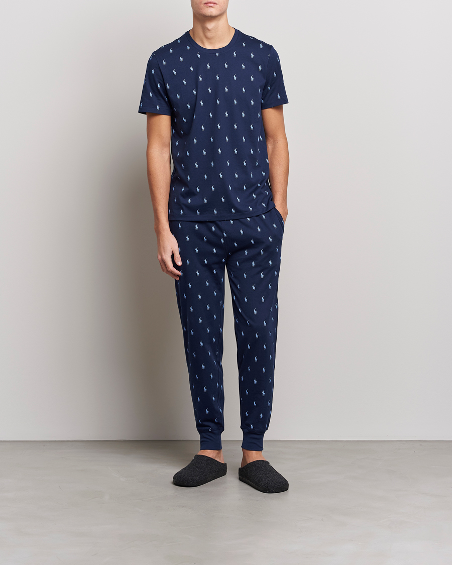 Men | Pyjamas & Robes | Polo Ralph Lauren | Printed Pony Pyjama Pants Navy