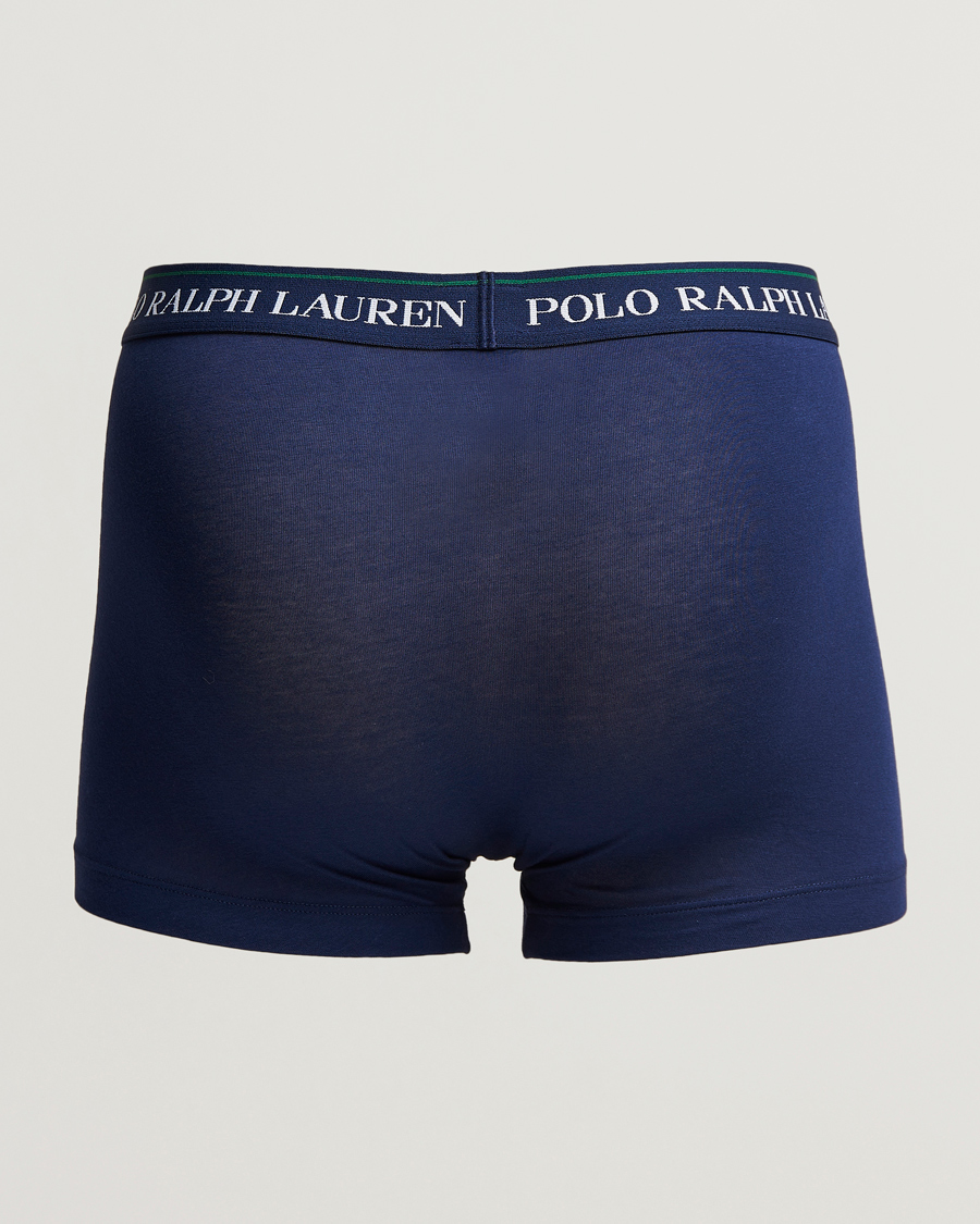 Men | Underwear & Socks | Polo Ralph Lauren | 3-Pack Trunk Green/White/Navy