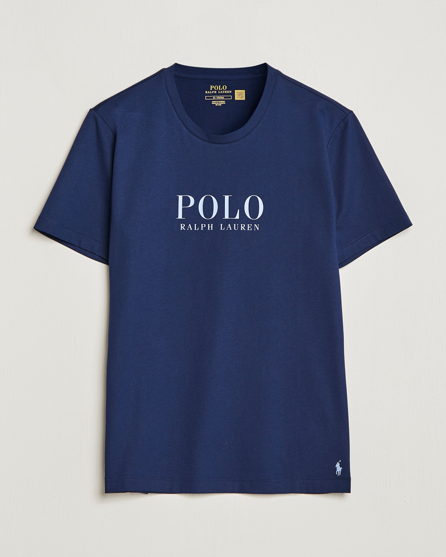 Men | T-Shirts | Polo Ralph Lauren | Cotton Logo Crew Neck T-Shirt Navy