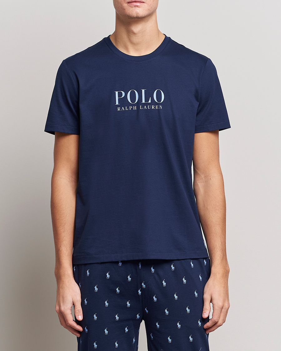 Men |  | Polo Ralph Lauren | Cotton Logo Crew Neck T-Shirt Navy