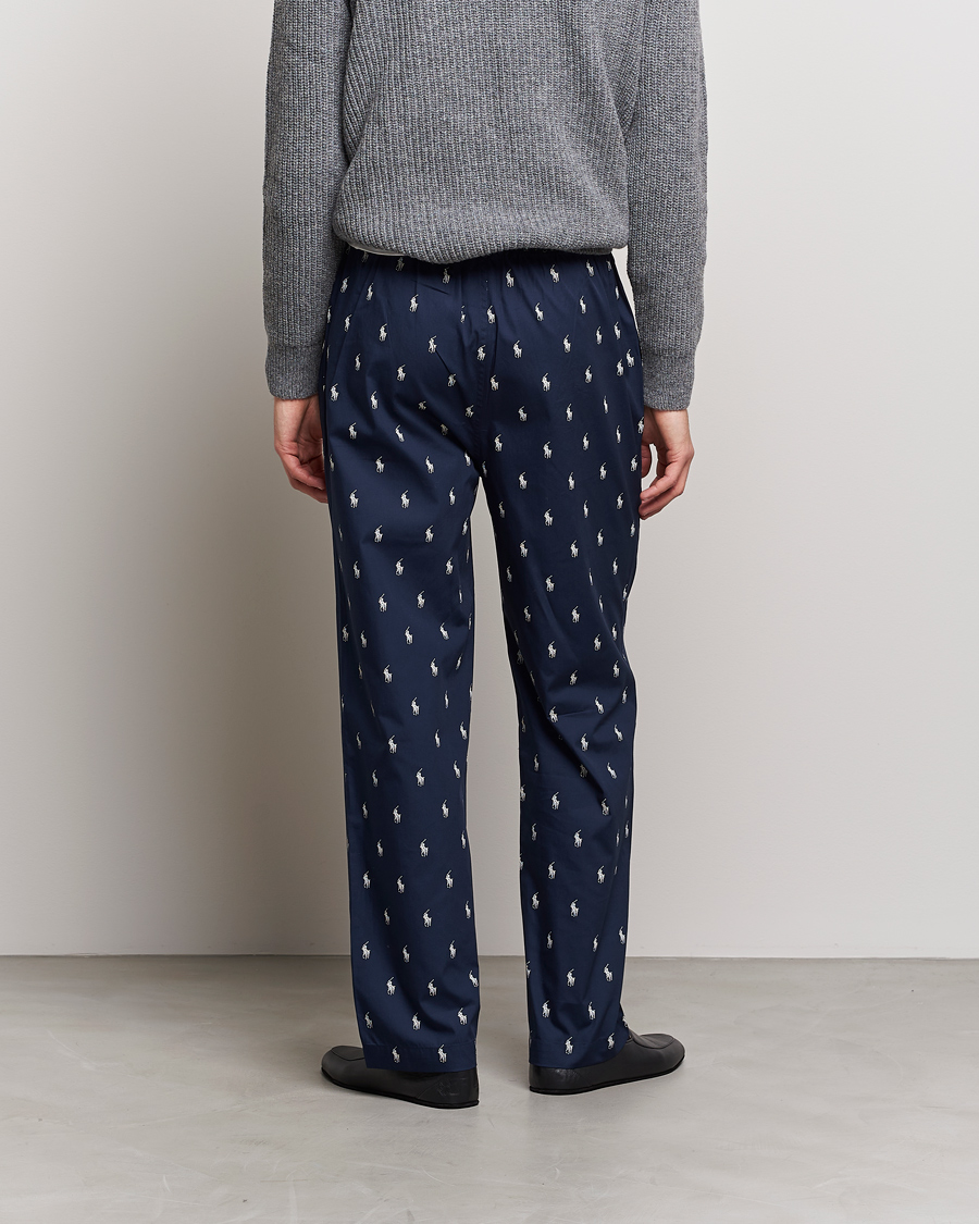 Men | Pyjamas & Robes | Polo Ralph Lauren | Cotton Printed Pony Pyjama Pants Navy