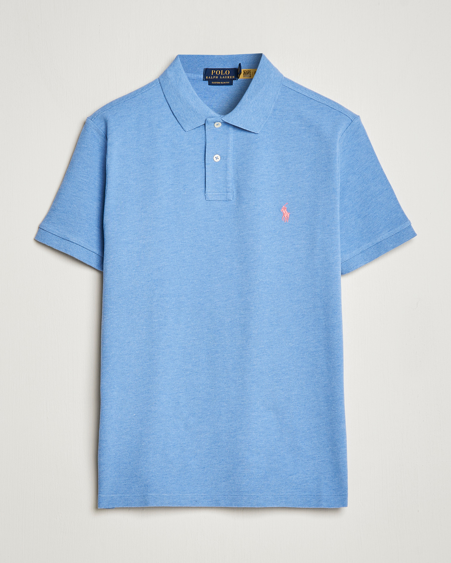 Men | Polo Shirts | Polo Ralph Lauren | Custom Slim Fit Polo Soft Royal Heather
