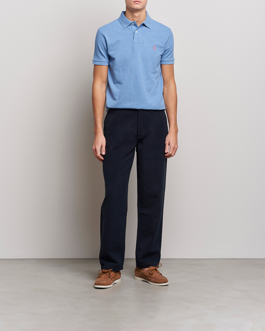 Men | Polo Shirts | Polo Ralph Lauren | Custom Slim Fit Polo Soft Royal Heather