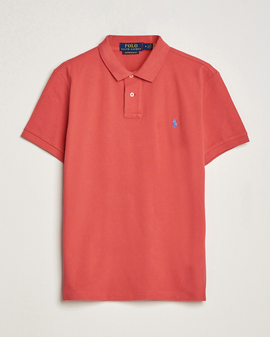 Men | Polo Shirts | Polo Ralph Lauren | Custom Slim Fit Polo Starboard Red