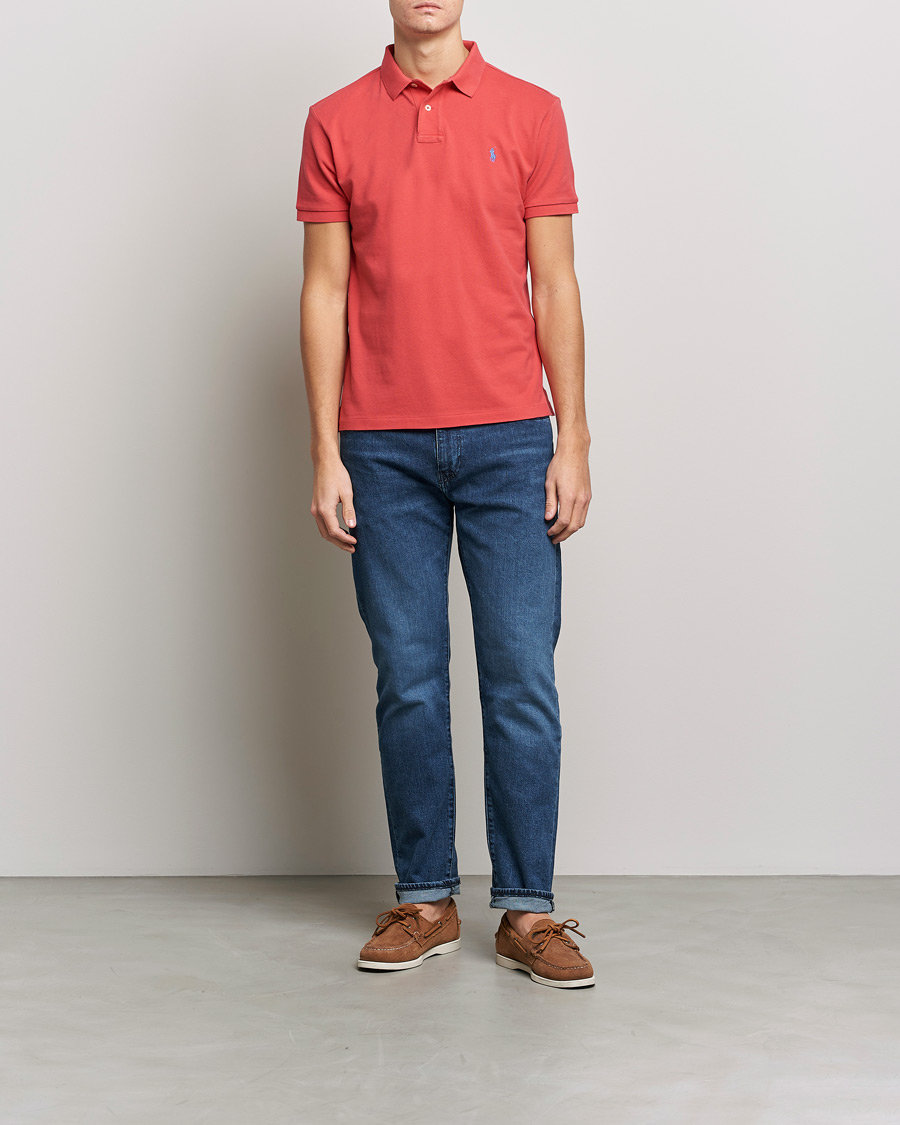 Men | Polo Shirts | Polo Ralph Lauren | Custom Slim Fit Polo Starboard Red
