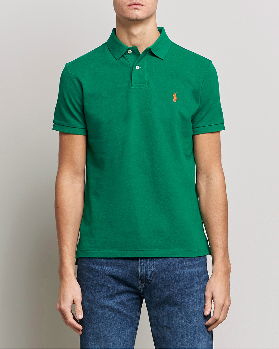 Men | Polo Shirts | Polo Ralph Lauren | Custom Slim Fit Polo Primary Green