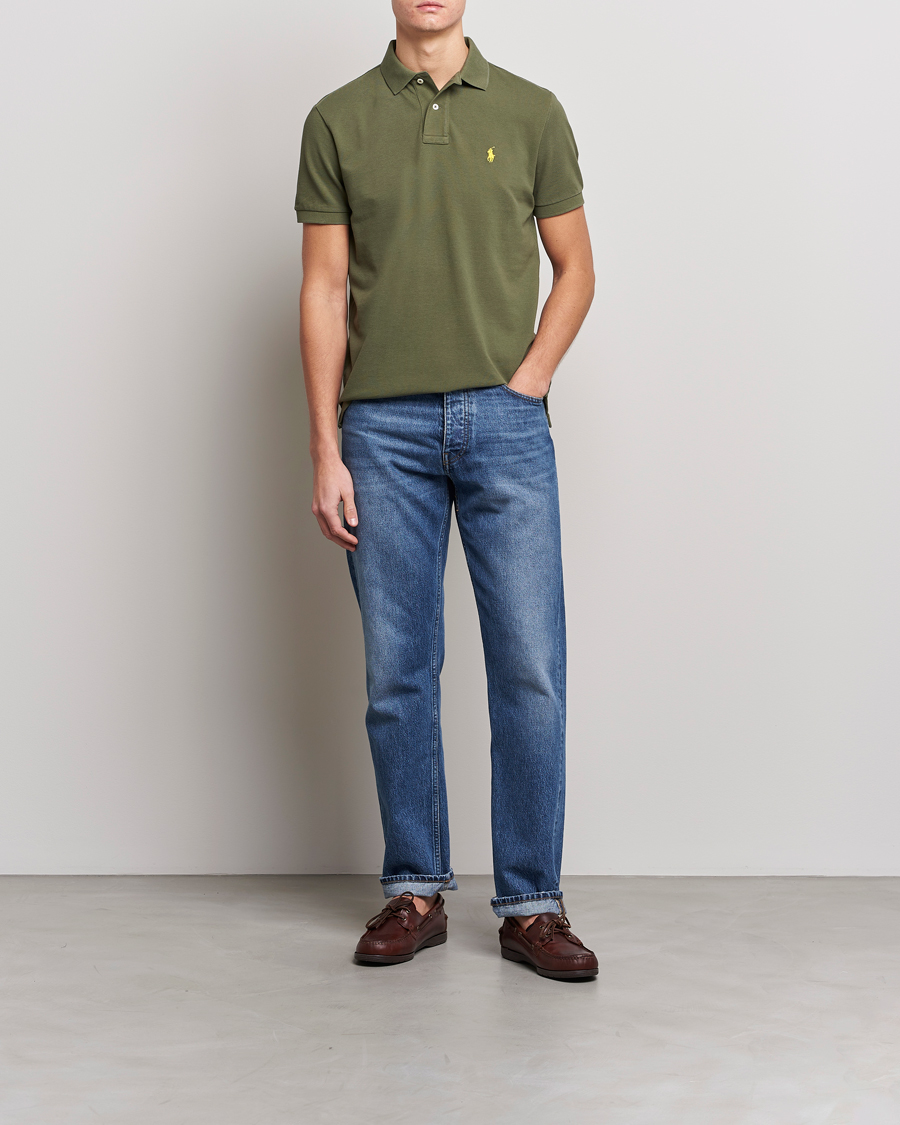 Men | Polo Shirts | Polo Ralph Lauren | Custom Slim Fit Polo Dark Sage
