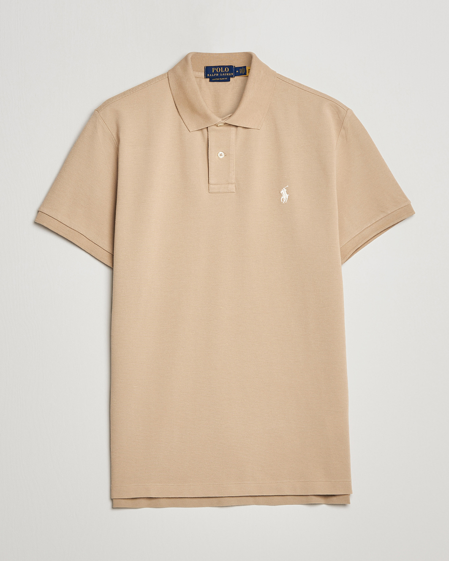 Polo Ralph Lauren Custom Slim Fit Polo Coastal Beige at CareOfCarl.com