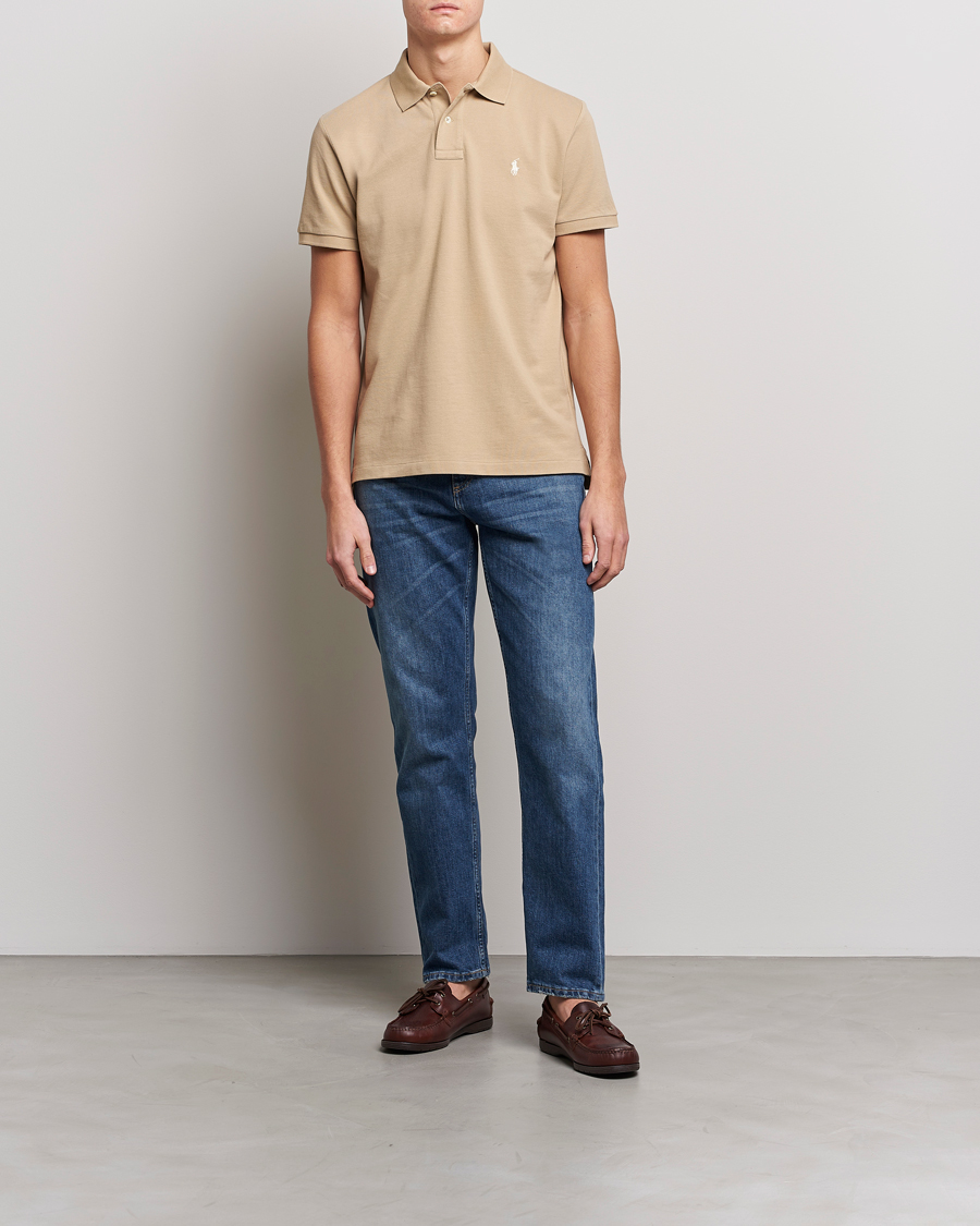 Men | Clothing | Polo Ralph Lauren | Custom Slim Fit Polo Coastal Beige