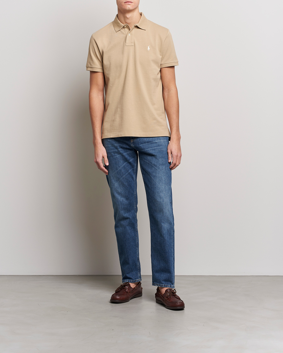 Men | Polo Shirts | Polo Ralph Lauren | Custom Slim Fit Polo Coastal Beige