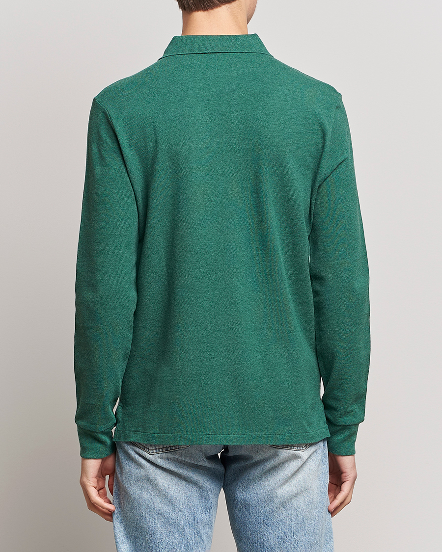 Men | Polo Shirts | Polo Ralph Lauren | Custom Slim Fit Long Sleeve Polo Verano Green Heather