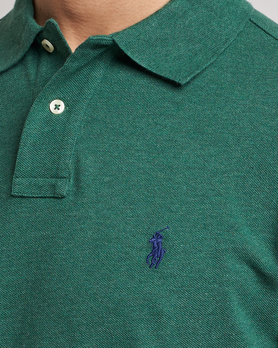 Men | Sweaters & Knitwear | Polo Ralph Lauren | Custom Slim Fit Long Sleeve Polo Verano Green Heather