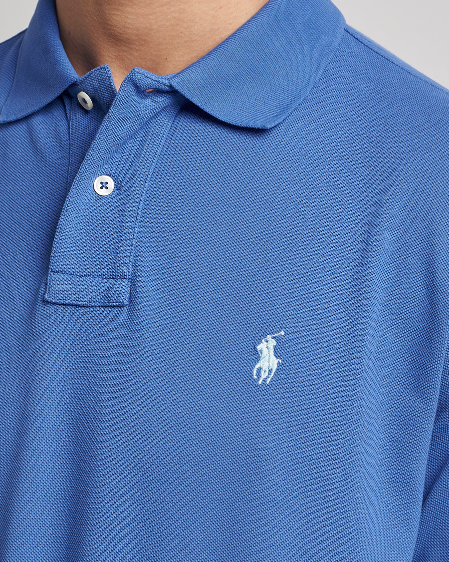 Men | Sweaters & Knitwear | Polo Ralph Lauren | Custom Slim Fit Long Sleeve Polo Maidstone Blue